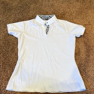 White Short Sleeve Tattini Polo Show Shirt